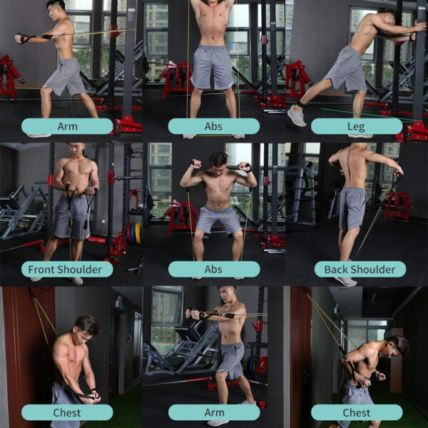 แถบต้านทานมัลติฟังก์ชั่ยืดการฝึกอบรมบ้านยืดหยุ่นดึงเชือกออกกําลังกายฝึกกล้ามเนื้อ - Image 2